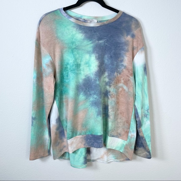 White Willow Tie Dye Long Sleeve Shirt Sz M - Picture 1 of 11